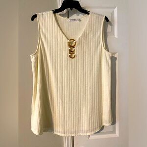 Ribbed Sleeveless Shell Plus Size